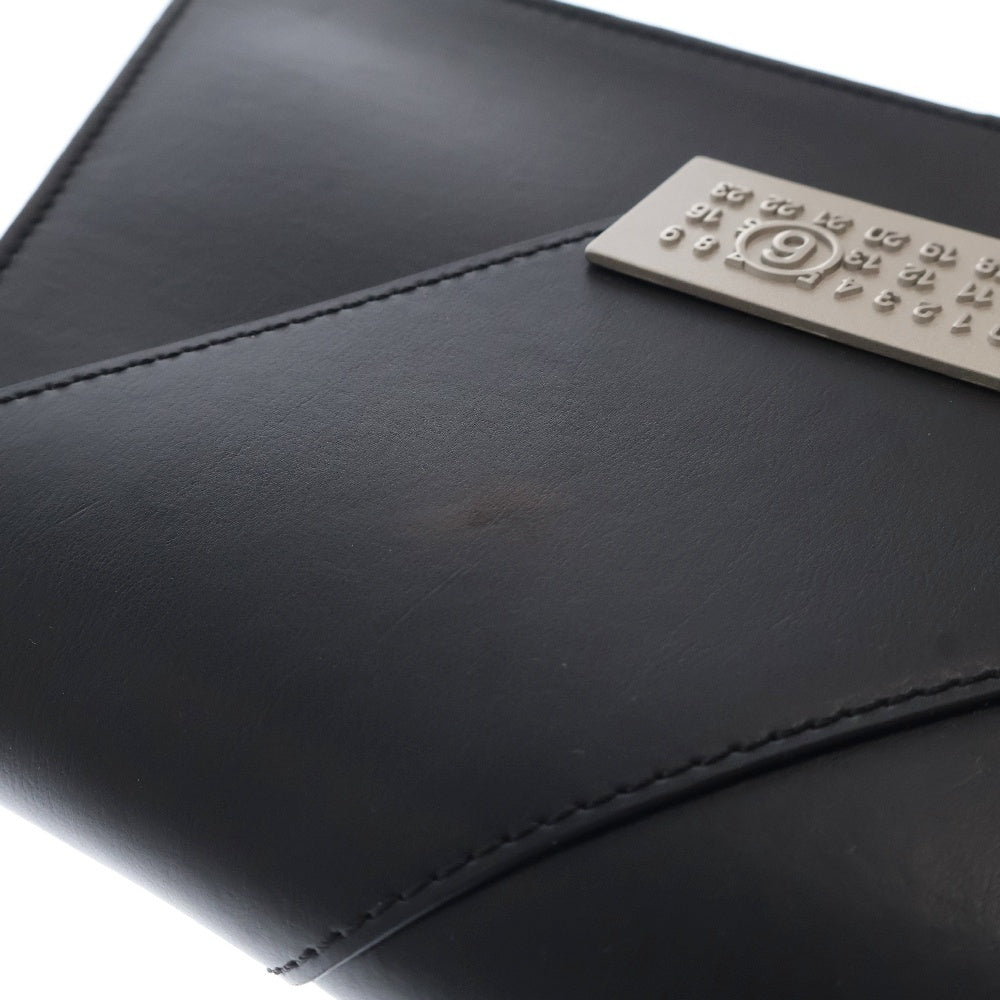 MM6 Maison Margiela(エムエムシックスメゾンマルジェラ) Japanese Flap Crossbody Bag ジャパニーズ フラップ クロスボディバッグ レザーショルダーバッグ ブラック SB5WG0012