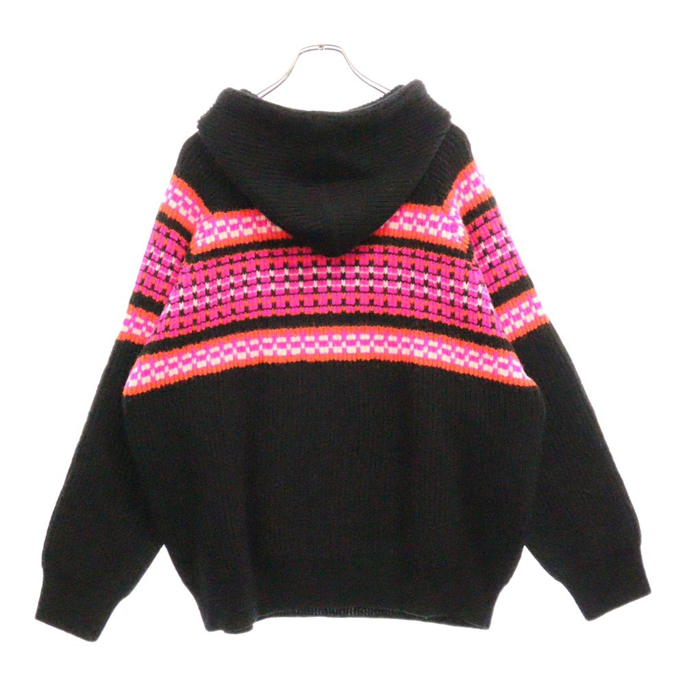 CELINE(セリーヌ) 22AW Embroidery Hooded Sweater In Ski Jacquard Wool エンブロイダリープルオーバーパーカー セーター ニット マルチカラー 2AC23579S