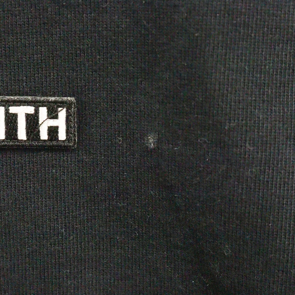 KITH(キス) Cotton Jersey Funnel Neck Drawstring High ハイネック ナイロン切替 プルオーバースウェットトレーナーブラック KHM030892