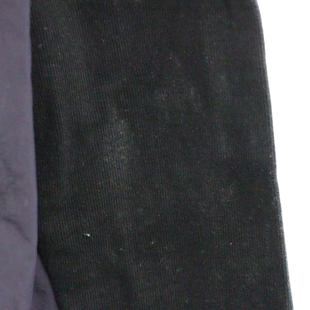 KITH(キス) Cotton Jersey Funnel Neck Drawstring High ハイネック ナイロン切替 プルオーバースウェットトレーナーブラック KHM030892