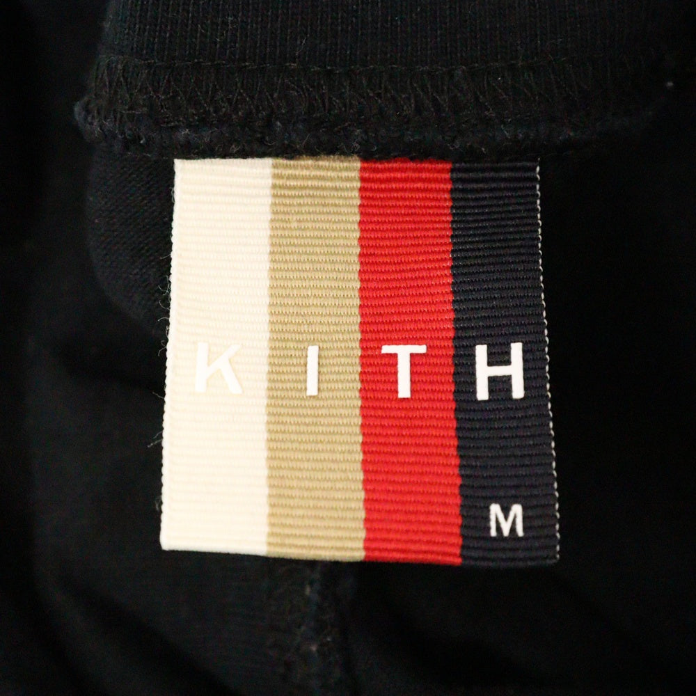 KITH(キス) Cotton Jersey Funnel Neck Drawstring High ハイネック ナイロン切替 プルオーバースウェットトレーナーブラック KHM030892