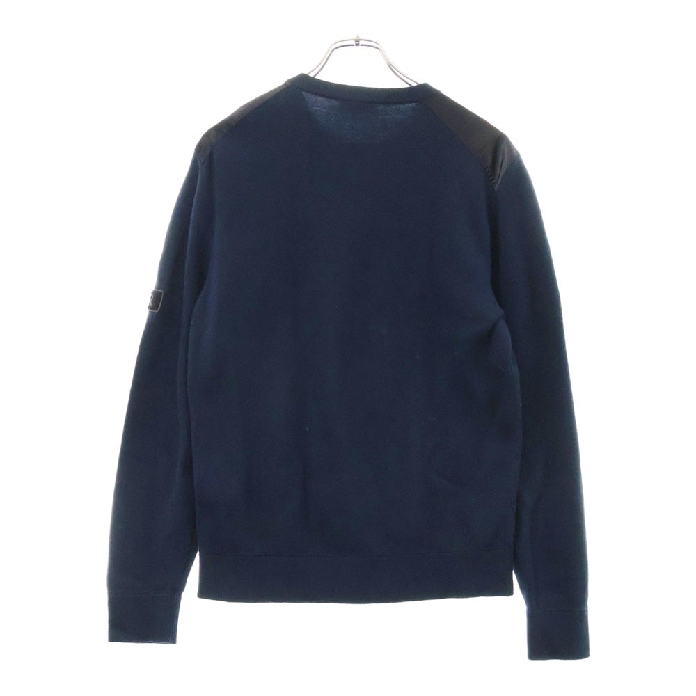 DIOR(ディオール) 20AW ナイロン切り替え クルーネック ニットセーター ネイビー 013M608AT075