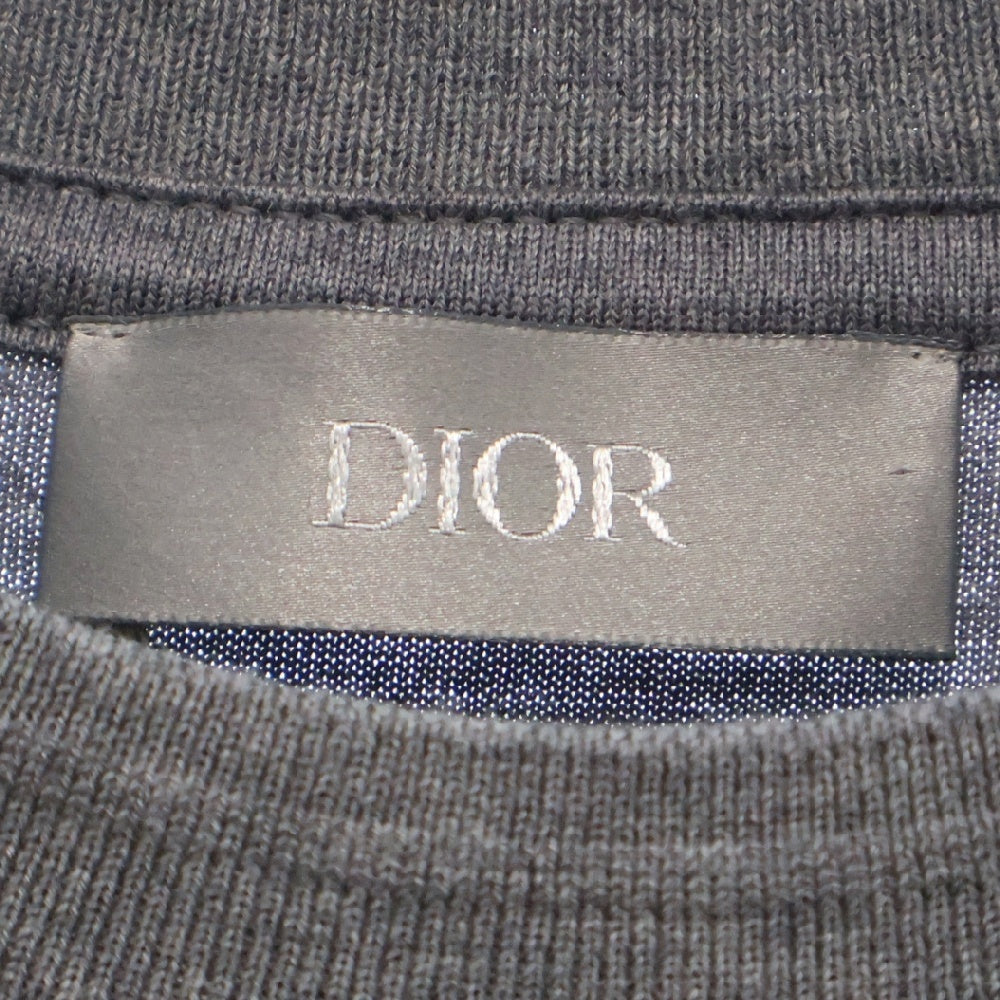 DIOR(ディオール) CDアイコン クルーネック半袖Tシャツカットソー グレー 413J650A0862