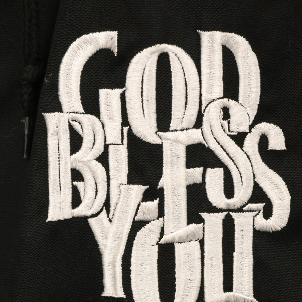 EXAMPLE(エグザンプル) ×GOD BLESS YOU ゴッドブレスユー ロゴ刺繍 M-51 フィッシュテールパーカー モッズコート ブラック