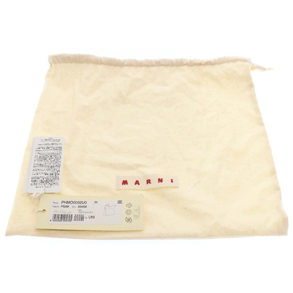MARNI(マルニ) PRISMA POCHETTE W/FLAP プリズマ レザー フラップ ハンドバッグ ホワイト PHMO0032U0
