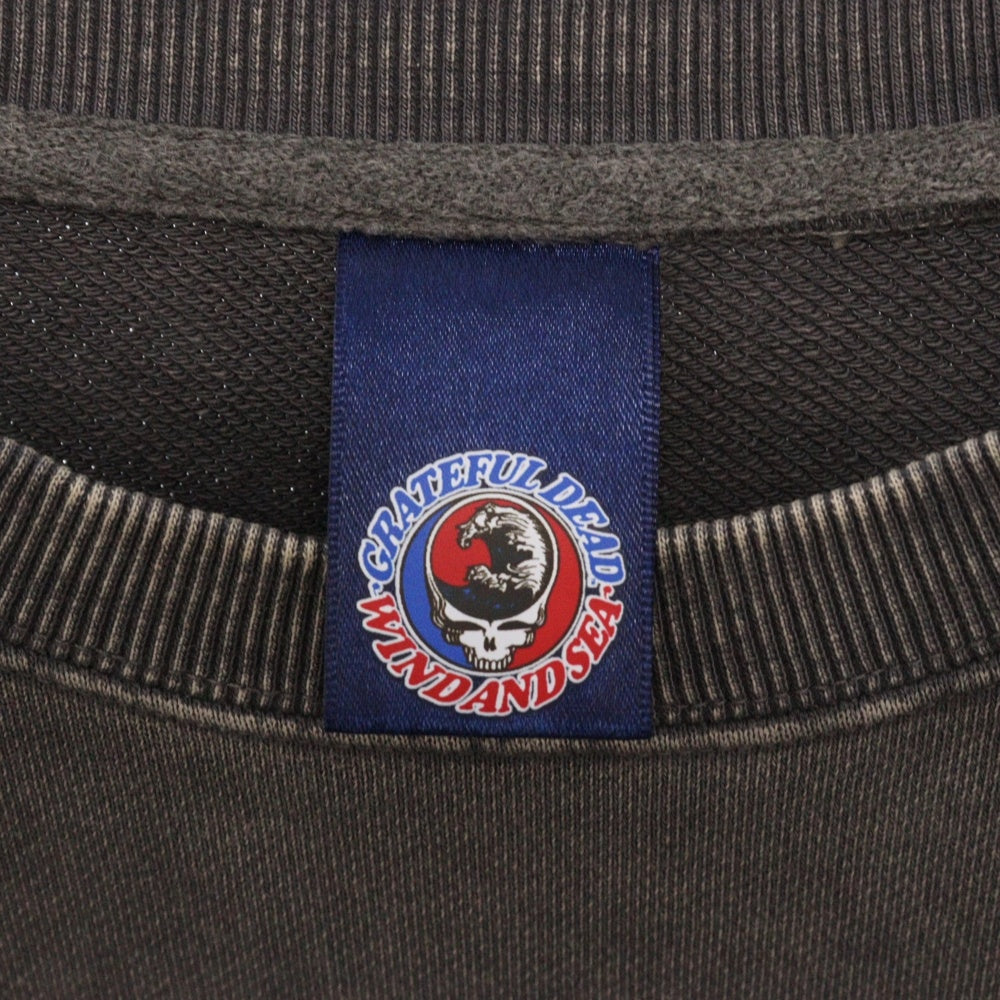 WIND AND SEA(ウィンダンシー) 25SS ×Grateful Dead Sulfer CrewNeck Sweatshirt グレイトフル デッド クルーネック スウェット トレーナー チャコールグレー WDS-C-GFD-25-Q2-04