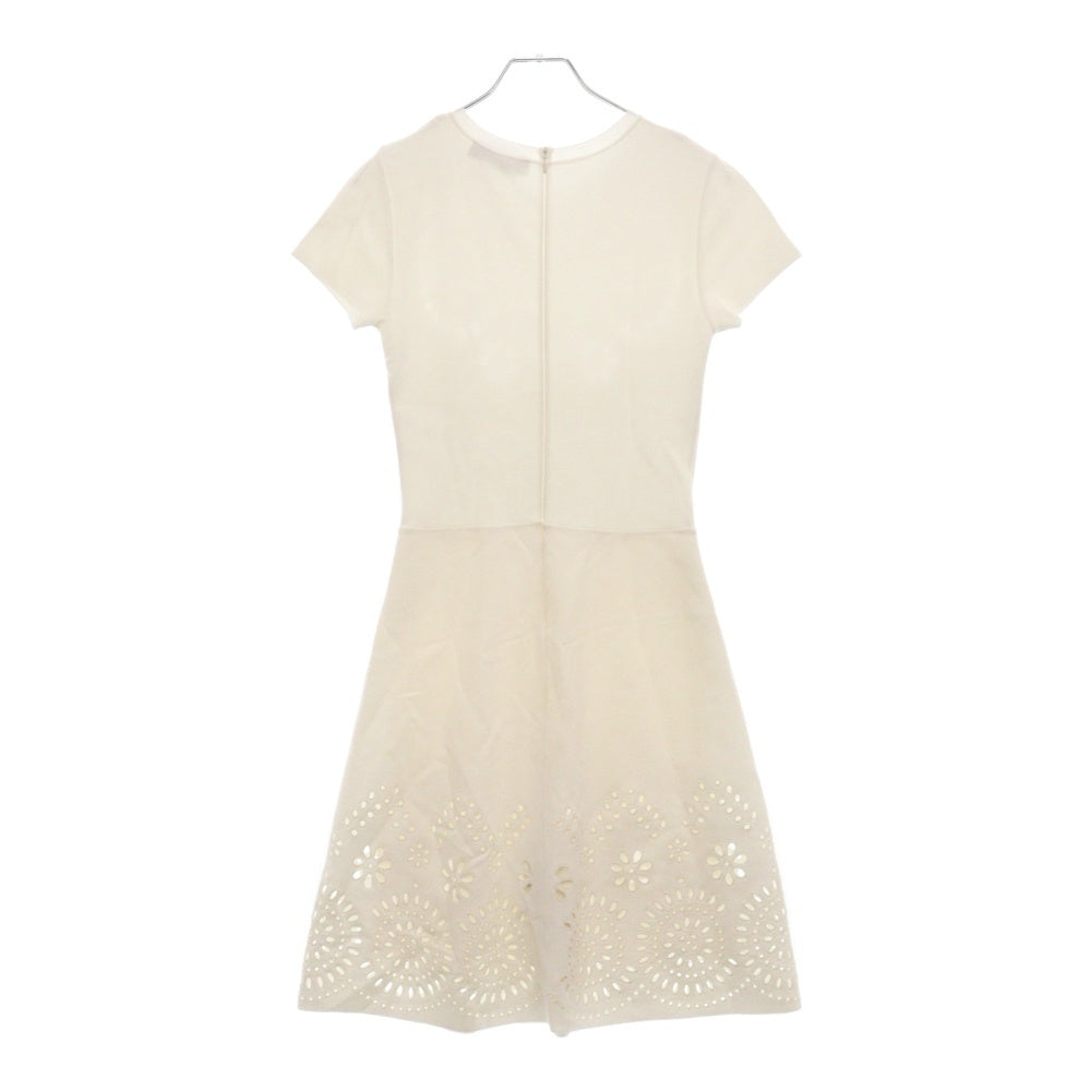 VALENTINO(ヴァレンティノ) Punching Flower Design Dress パンチング加工 フラワーデザイン ドレス ワンピース レディース ホワイト WB3KDA986H4