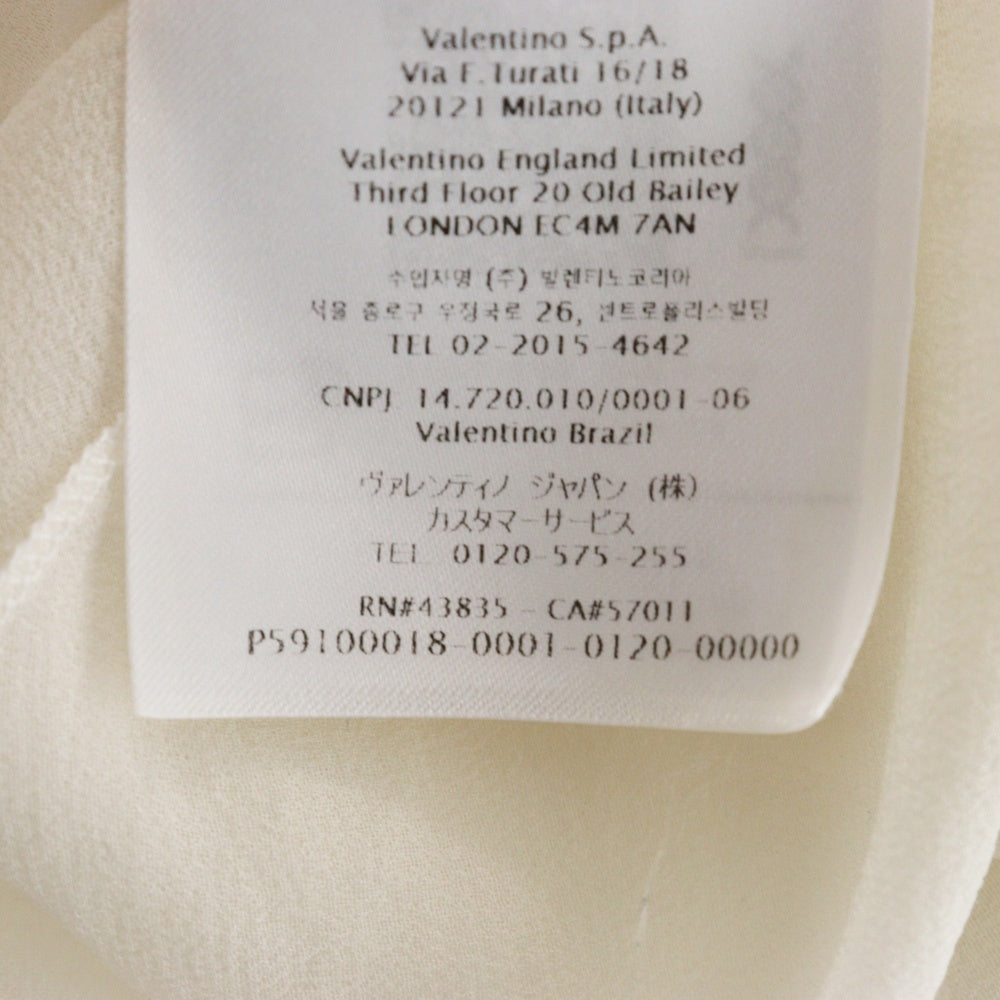 VALENTINO(ヴァレンティノ) Punching Flower Design Dress パンチング加工 フラワーデザイン ドレス ワンピース レディース ホワイト WB3KDA986H4