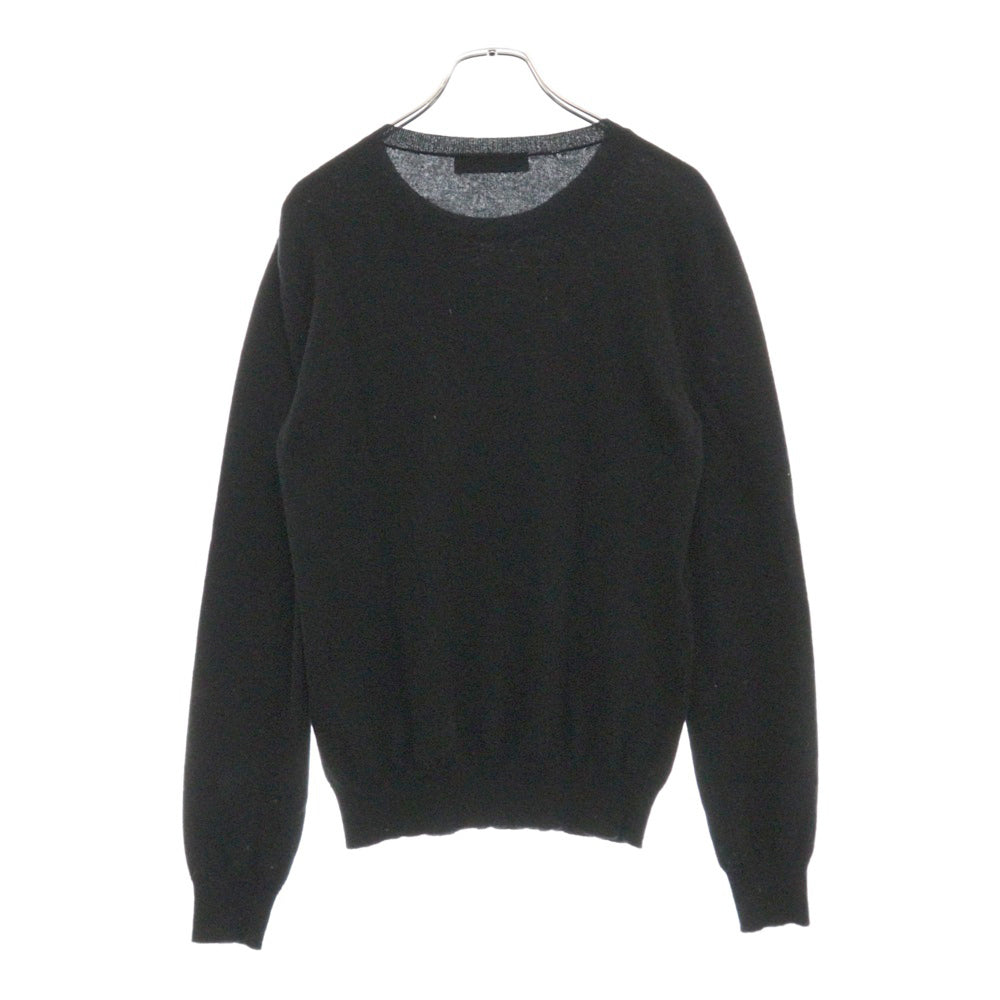 VALENTINO(ヴァレンティノ) Cashmere Wool Logo Knit Sweater カシミア混 ロゴ ウールニットセーター ブラック レディース SB3KC10546T