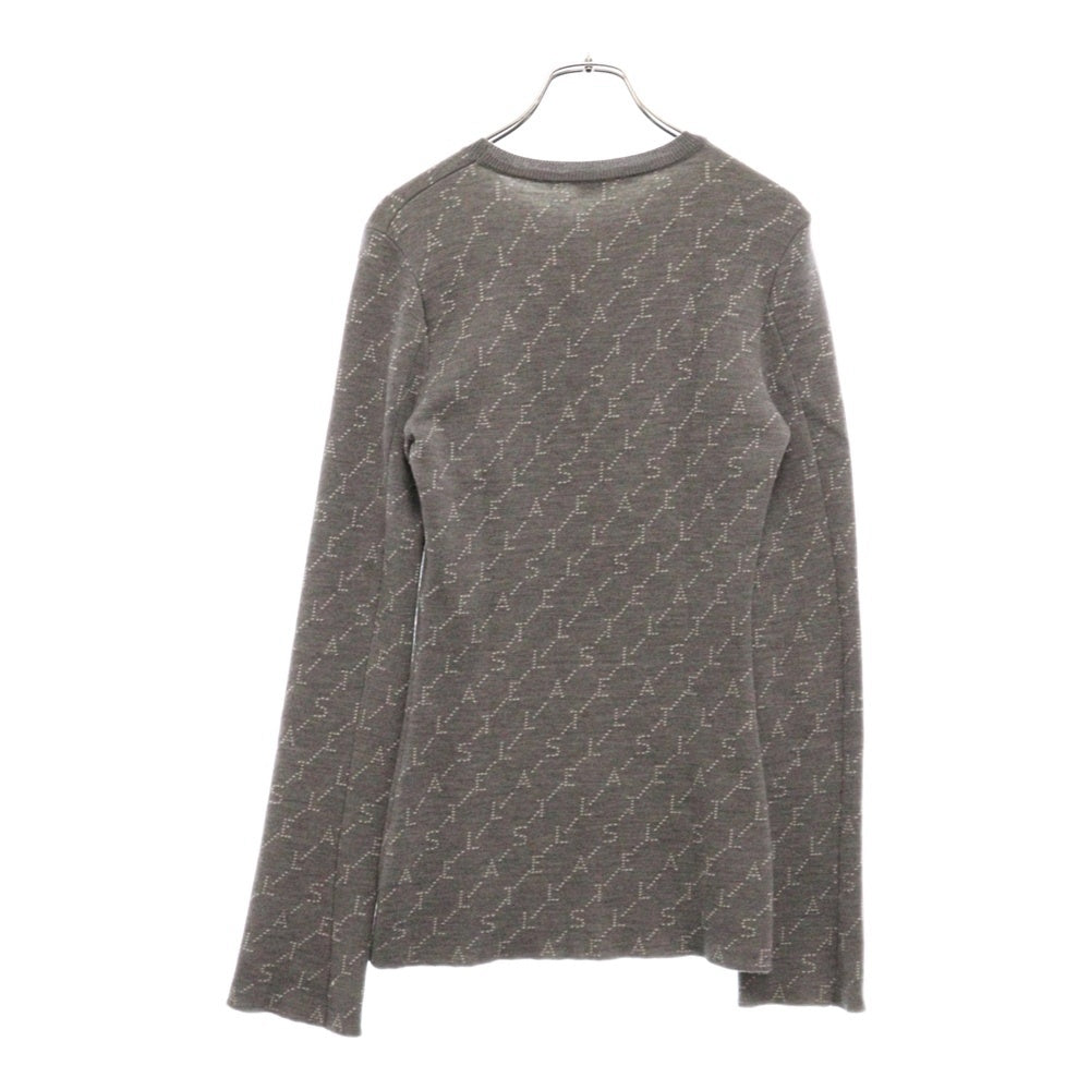 STELLA McCARTNEY(ステラマッカートニー) Logo Knit Sweater ロゴ総柄 ニットセーター レディース グレー 574750