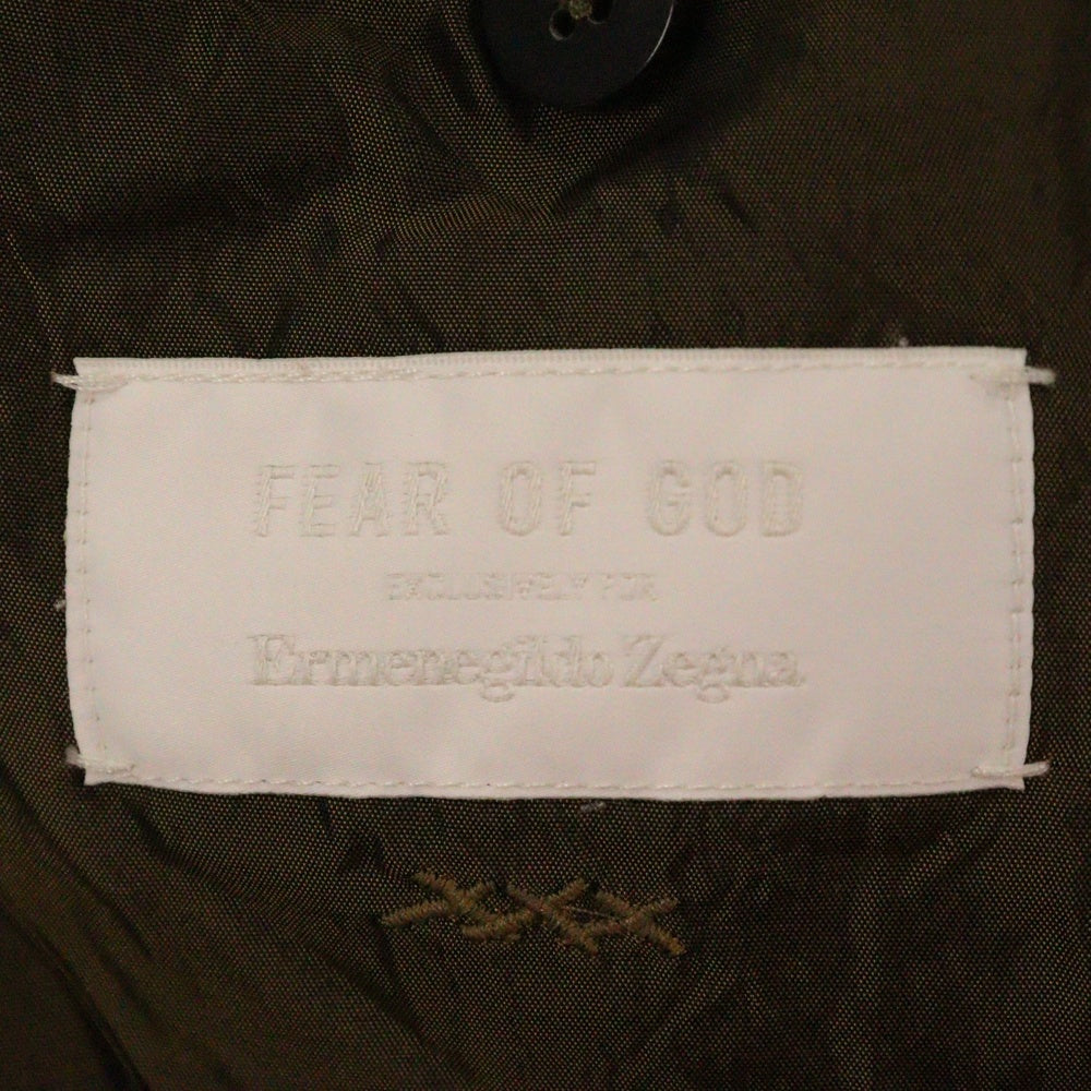 FEAR OF GOD(フィアオブゴッド) 20AW×Ermenegildo Zegna Coach Jacket エルメネジルドゼニア コーチジャケット ロゴプリント ブラック FZ5007 FZC801