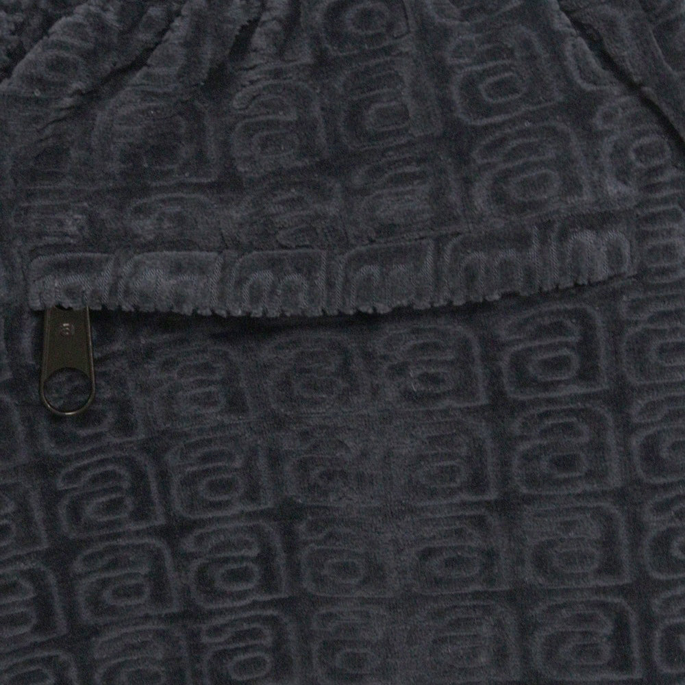 ALEXANDER WANG(アレキサンダーワン) Velour Track Pants コットン ベロア モノグラム 総柄 トラックパンツ ネイビー UCC3224050