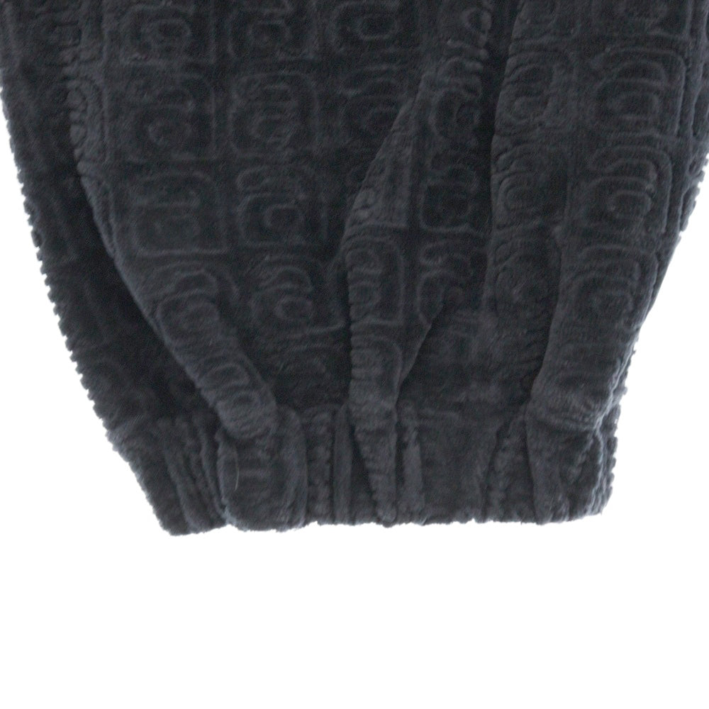ALEXANDER WANG(アレキサンダーワン) Velour Track Pants コットン ベロア モノグラム 総柄 トラックパンツ ネイビー UCC3224050