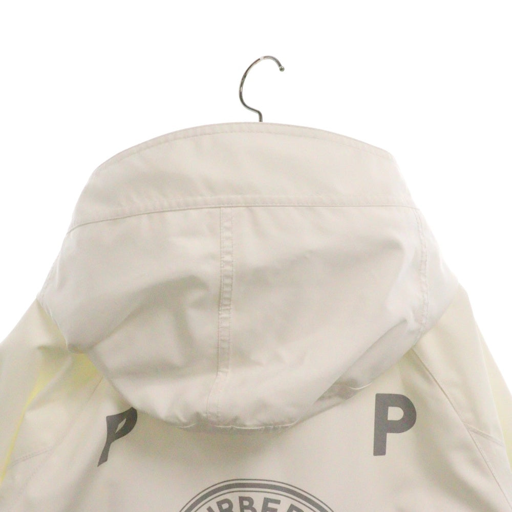 BURBERRY(バーバリー) Pop Trading Company テクニカルパーカー バックプリント メッシュ ナイロン テックコート ホワイト 8061318