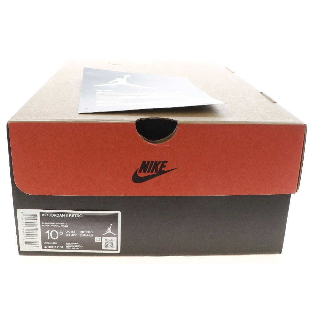 NIKE(ナイキ) AIR JORDAN 11 RETRO BRED エアジョーダン レトロ ブレッド ハイカットスニーカーブラック/レッド US10.5/28.5cm 378037-061