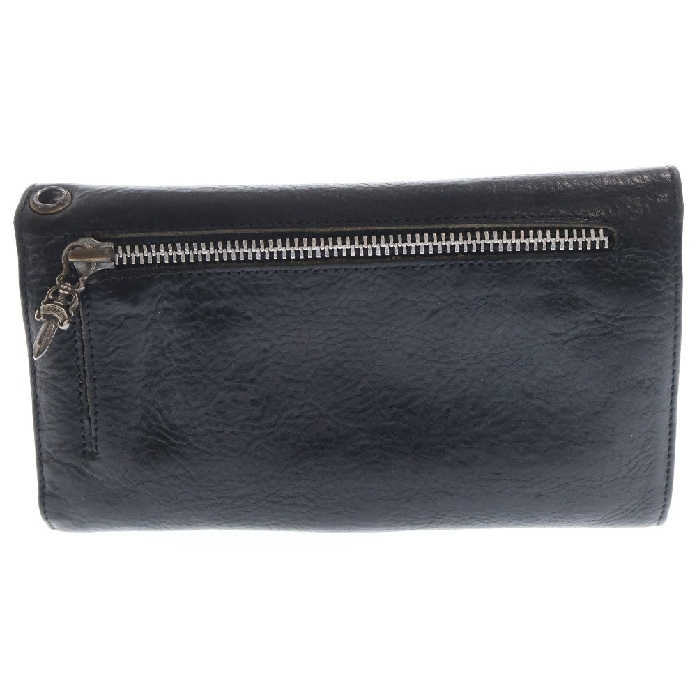 CHROME HEARTS(クロムハーツ) WAVE ウェーブ レザーウォレット 財布 ブラック BCA374