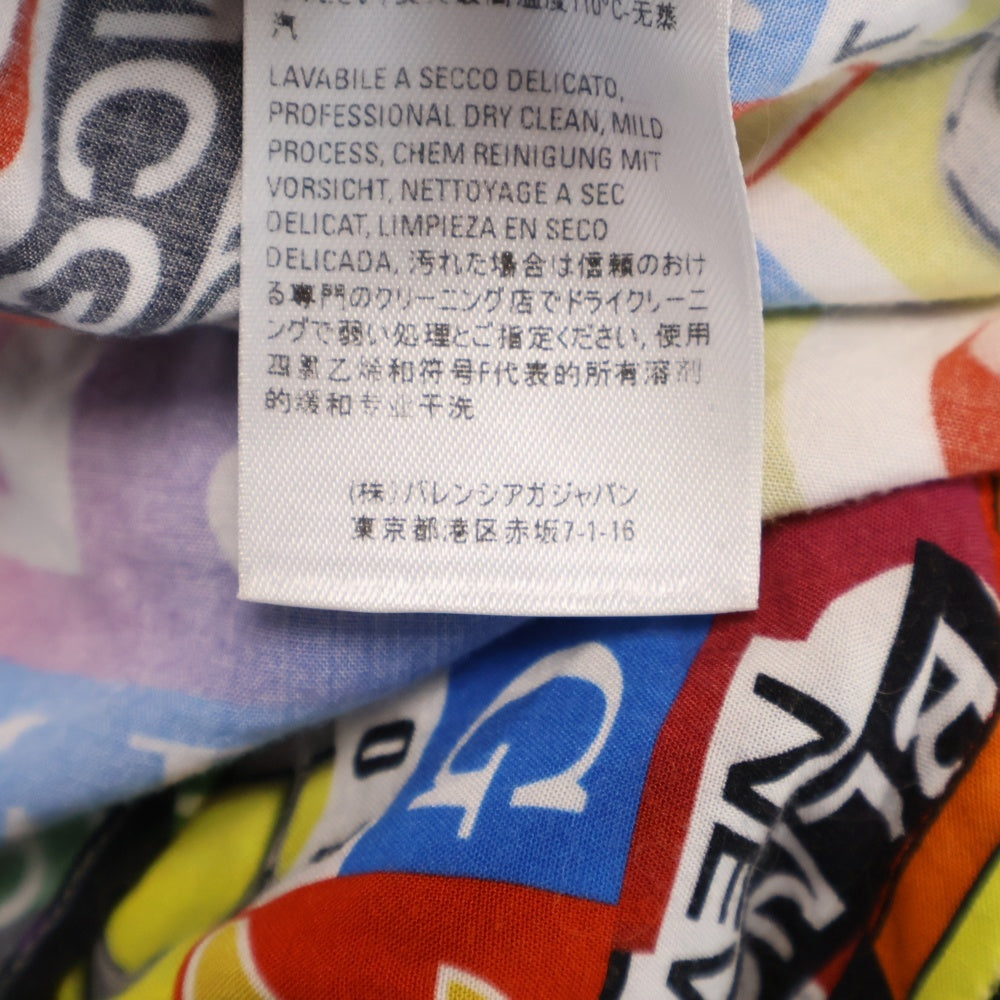 BALENCIAGA(バレンシアガ) Logo S/S Shirt ロゴ総柄 半袖シャツ マルチ 621930