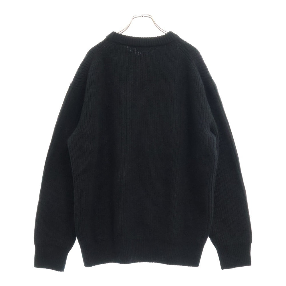 CELINE(セリーヌ) 21AW フェルトロゴ クルーネック ニットセーター ブラック 2A19R205O