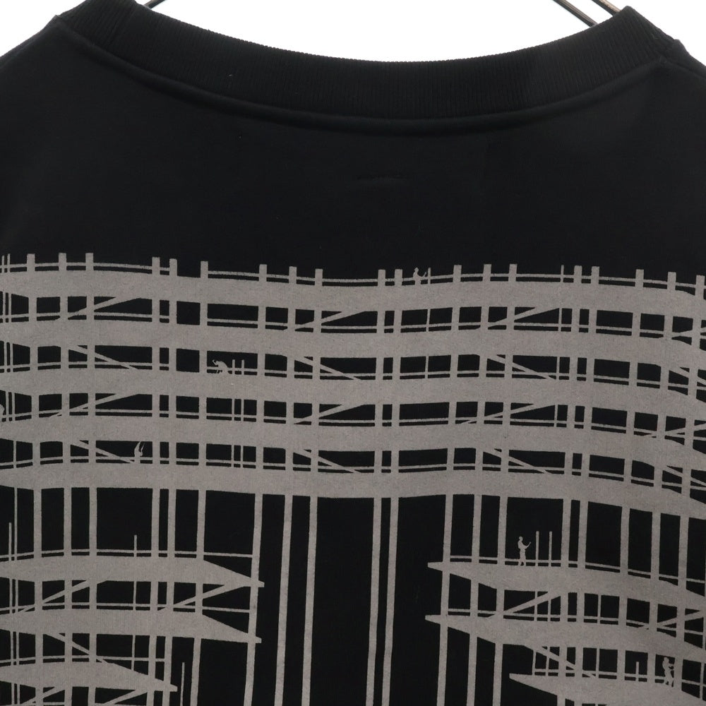 OFF-WHITE(オフホワイト) 19AW ダイアゴナル インダストリアル スリムクルーネック スウェット トレーナー ブラック OMBA025E19E30004