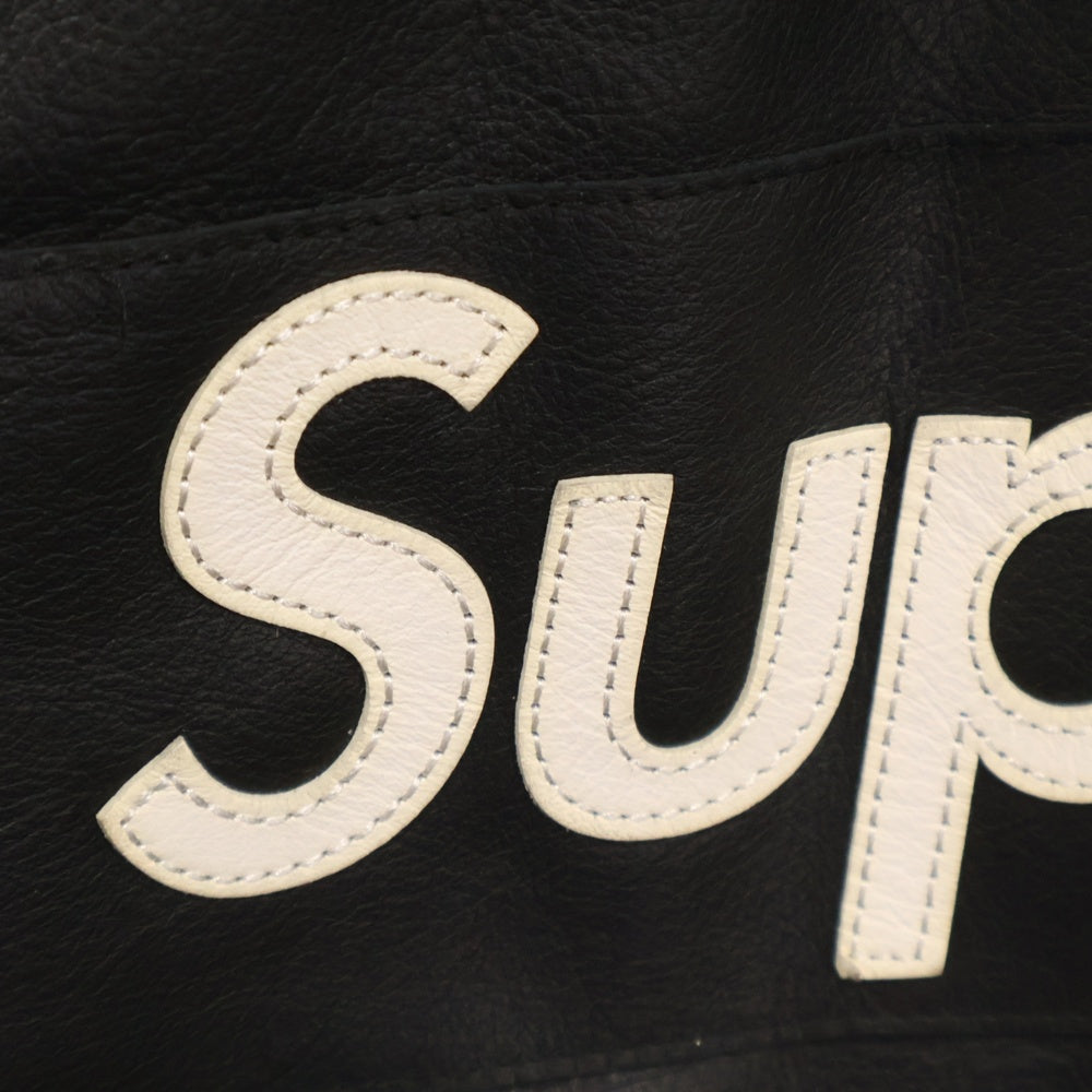 SUPREME(シュプリーム) 19AW ×NIKE Leather Anorak Bomber Jacket ナイキ レザー アノラック ボンバージャケット ブラック CK6218-010