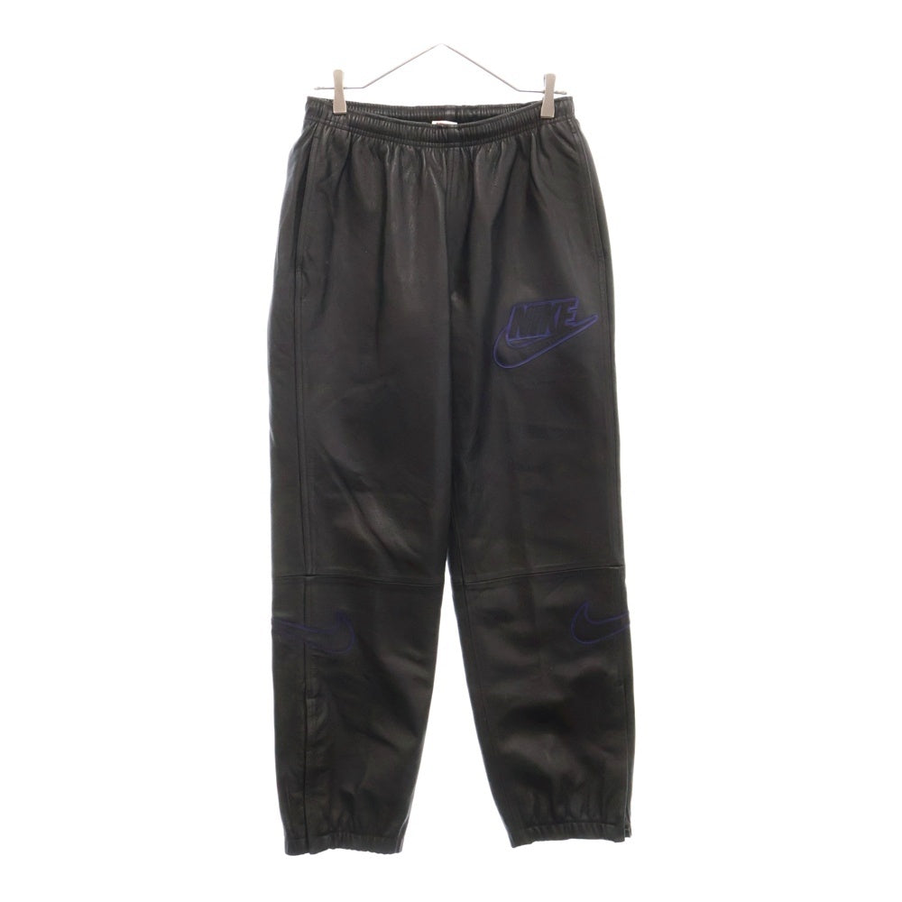 SUPREME(シュプリーム) 19AW ×NIKE Leather Warm Up Pants ナイキ レザーウォームアップパンツ ブラック CK6220-010