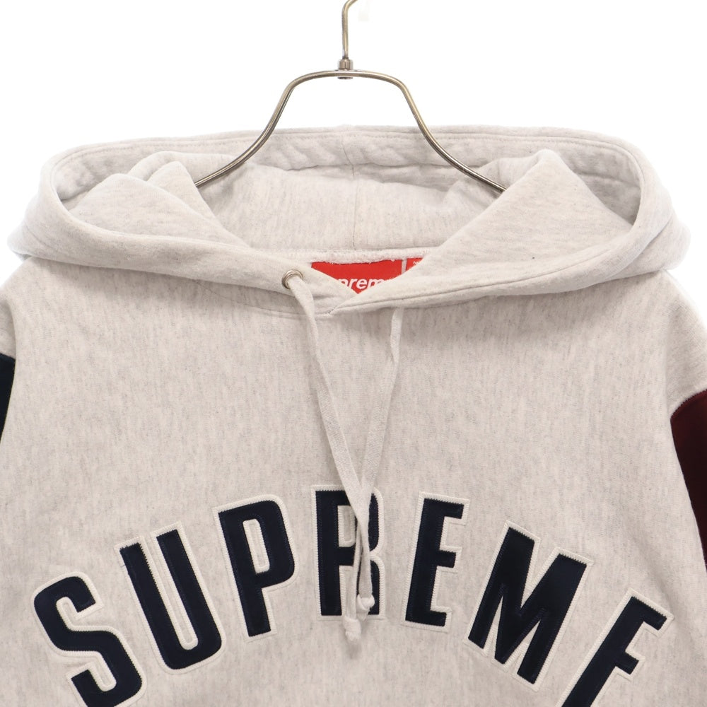 SUPREME(シュプリーム) 16AW Color Blocked Arc Logo Hooded Sweatshirt カラーブロックド アーチロゴ フーデッド スウェットシャツ プルオーバーパーカー グレー/ネイビー/ボルドー
