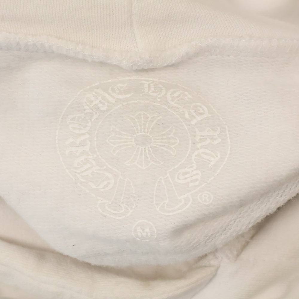 CHROME HEARTS(クロムハーツ) BELLA HD PLVR ベラ・ハディット ホースシュー プリント カットオフ スウェット プルオーバーパーカー ホワイト