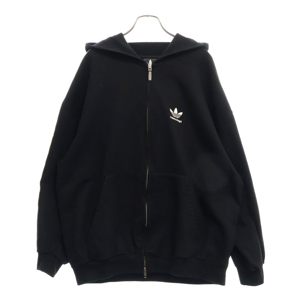 BALENCIAGA(バレンシアガ) 23SS×adidas ZIP-UP HOODIE アディダス サイドラインジップアップパーカー ブラック 723754