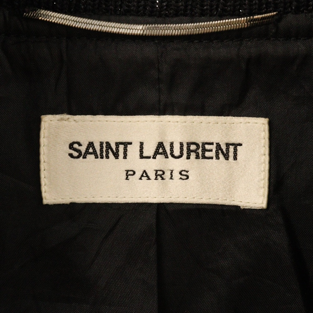 SAINT LAURENT PARIS(サンローランパリ) 16SS Falcon Tiger Eagle Tiger Sukajan Souvenir Blouson Jacket 鷹虎 イーグルタイガースカジャン ジャケット ブルゾン ネイビー 416035 Y981L