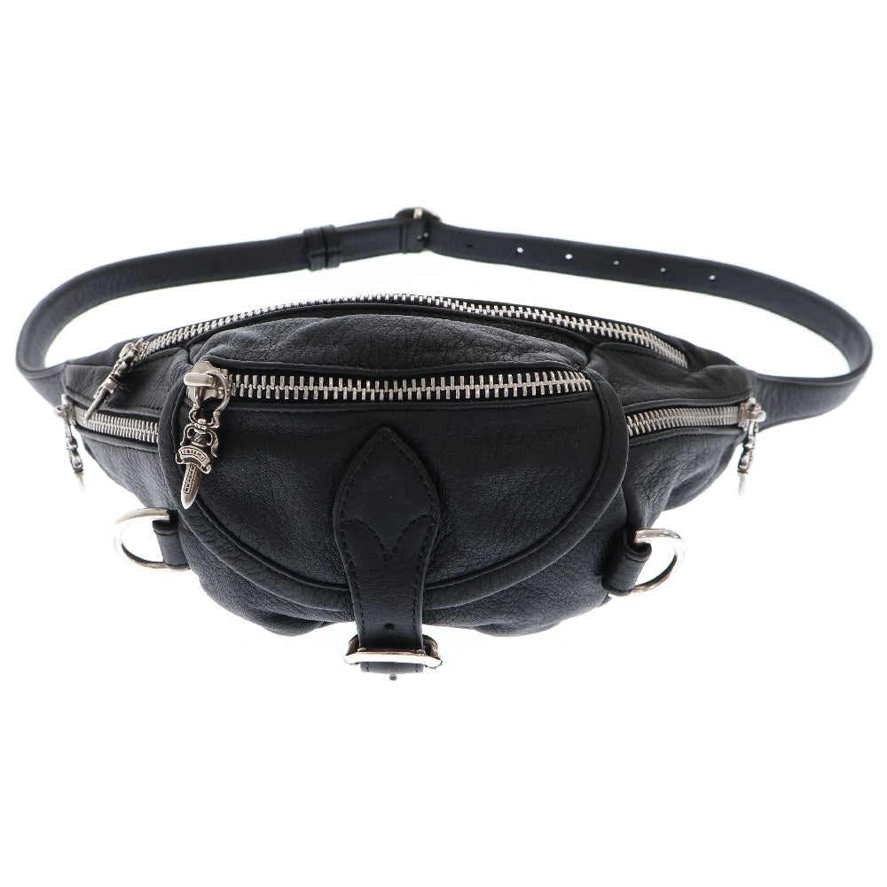 CHROME HEARTS(クロムハーツ) SNAT PACK MINI スナットパックミニ ダガージップ ガンスリンガーベルト レザーウエストバッグ ブラック