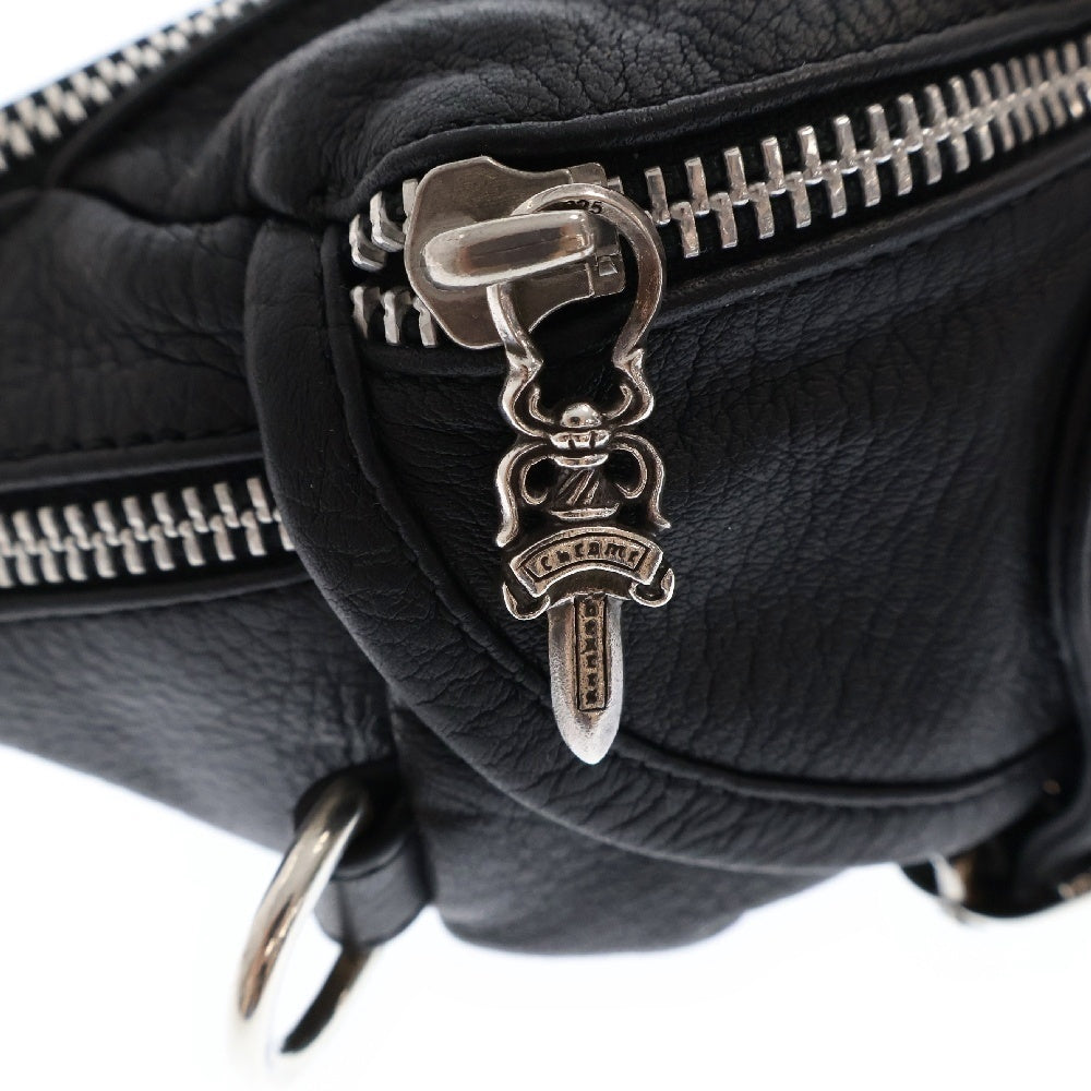 CHROME HEARTS(クロムハーツ) SNAT PACK MINI スナットパックミニ ダガージップ ガンスリンガーベルト レザーウエストバッグ ブラック