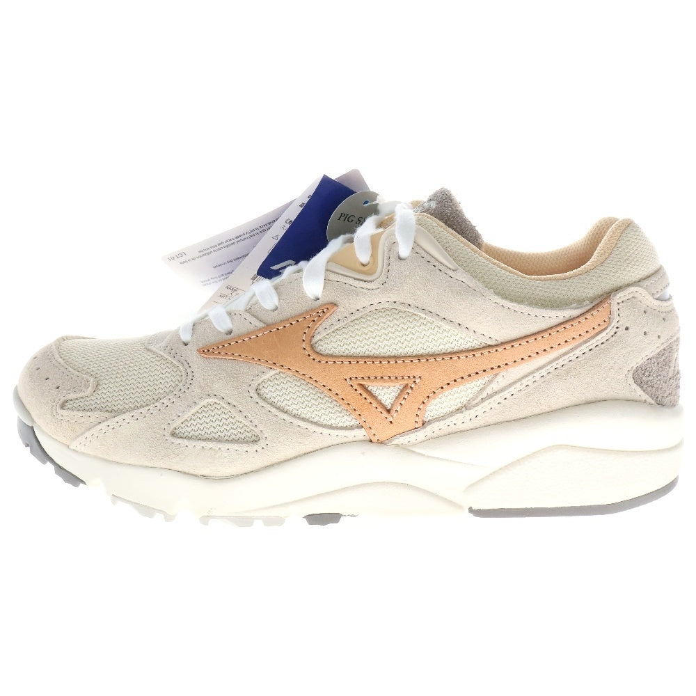 MIZUNO(ミズノ) ×IL BISONTE SKY MEDAL イルビゾンテ スカイメダル スウェード メッシュ ローカットスニーカー ベージュ US8.5/26.5cm D1GG240201