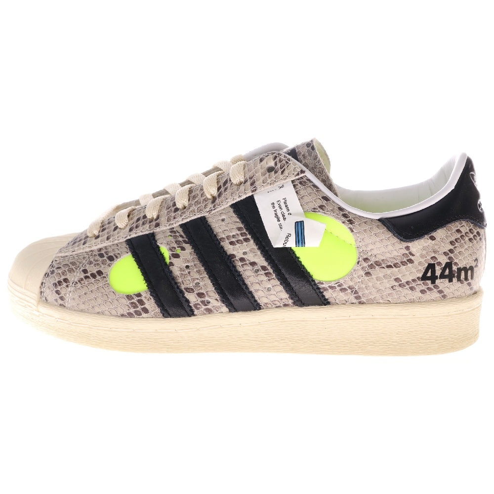 adidas(アディダス) ×FACE SUPERSTAR 82 CLEAR BROWN フェイス スーパースター82 スネーク クリアブラウン ローカットスニーカー グレー US8.5/26.5cm IG4124