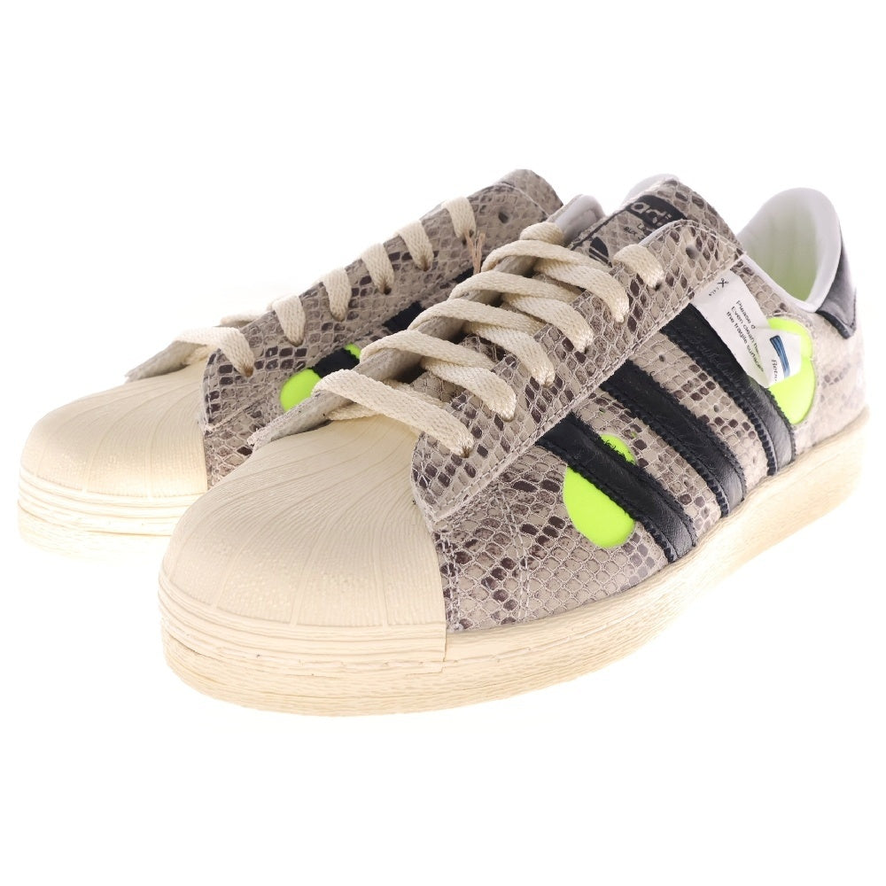 adidas(アディダス) ×FACE SUPERSTAR 82 CLEAR BROWN フェイス スーパースター82 スネーク クリアブラウン ローカットスニーカー グレー US8.5/26.5cm IG4124