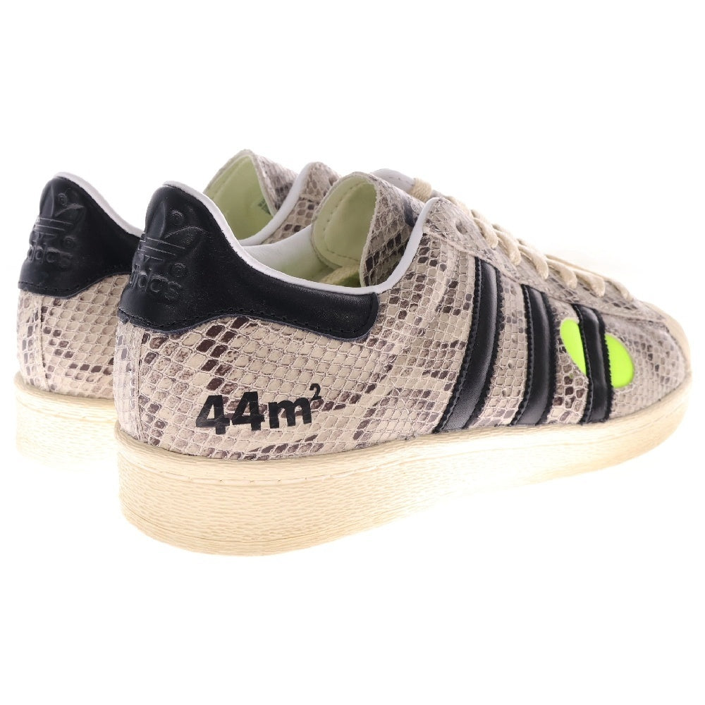 adidas(アディダス) ×FACE SUPERSTAR 82 CLEAR BROWN フェイス スーパースター82 スネーク クリアブラウン ローカットスニーカー グレー US8.5/26.5cm IG4124