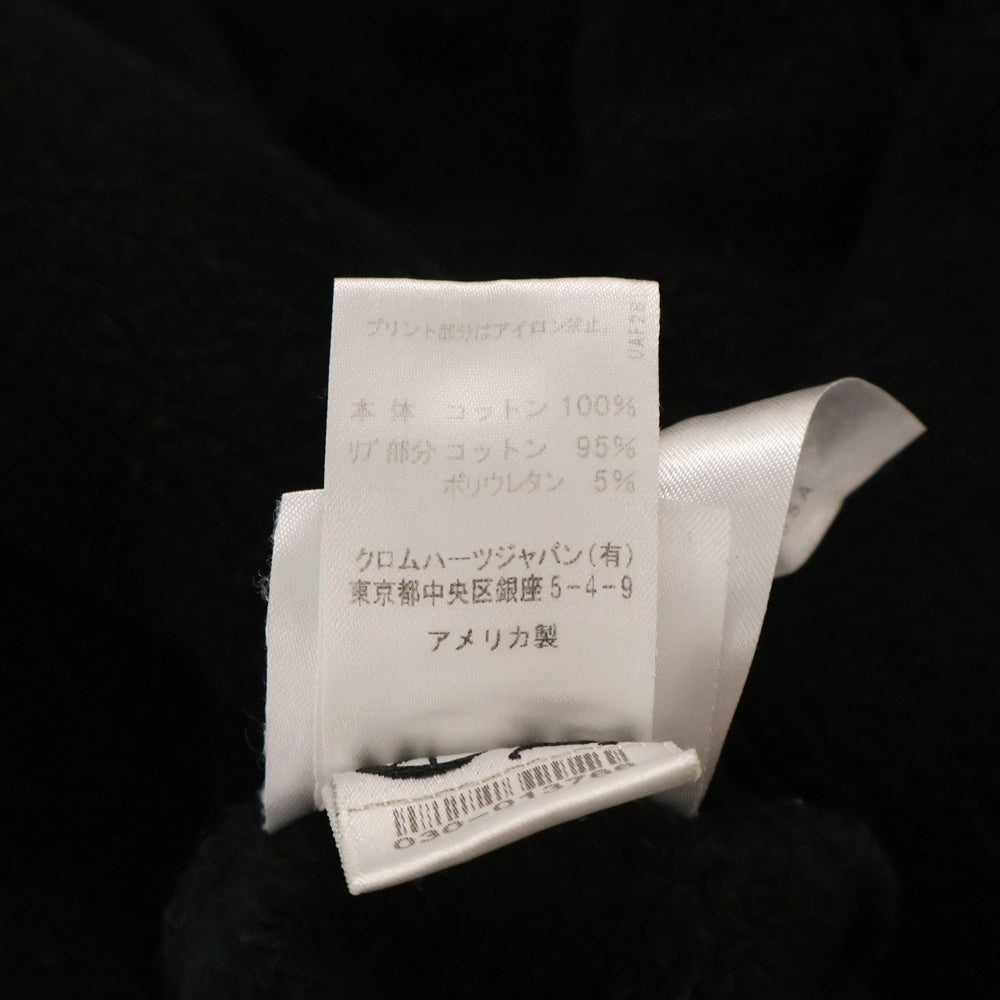 CHROME HEARTS(クロムハーツ) HORSESHOE PULLOVER HOODIE ホースシュー アームフローラル プリント スウェット プルオーバーパーカー ブラック