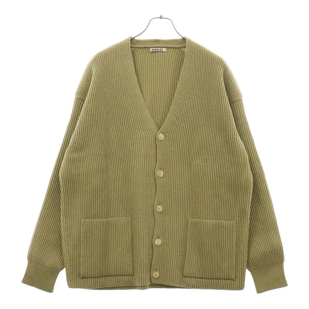 AURALEE(オーラリー) 22AW SUPER FINE WOOL RIB KNIT BIG CARDIGAN リブニット ビッグカーディガン ベージュ A22AC01RK