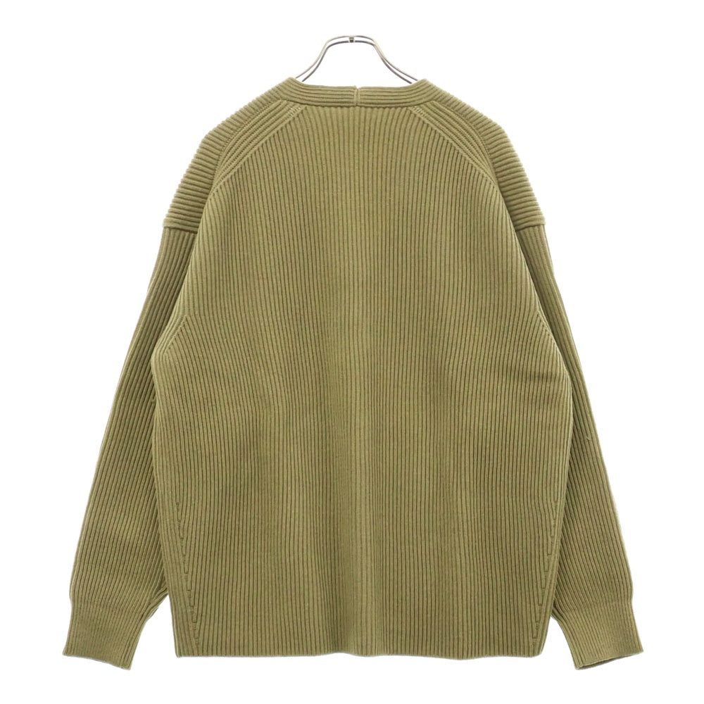AURALEE(オーラリー) 22AW SUPER FINE WOOL RIB KNIT BIG CARDIGAN リブニット ビッグカーディガン ベージュ A22AC01RK