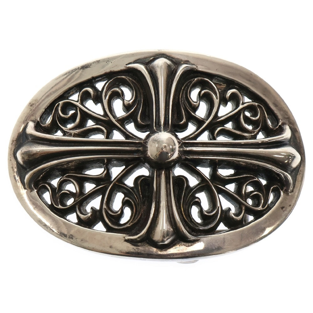 CHROME HEARTS(クロムハーツ) OVAL CROSS STRAP1.5クラシックオーバルクロスバックル レザーベルト シルバー BCA359