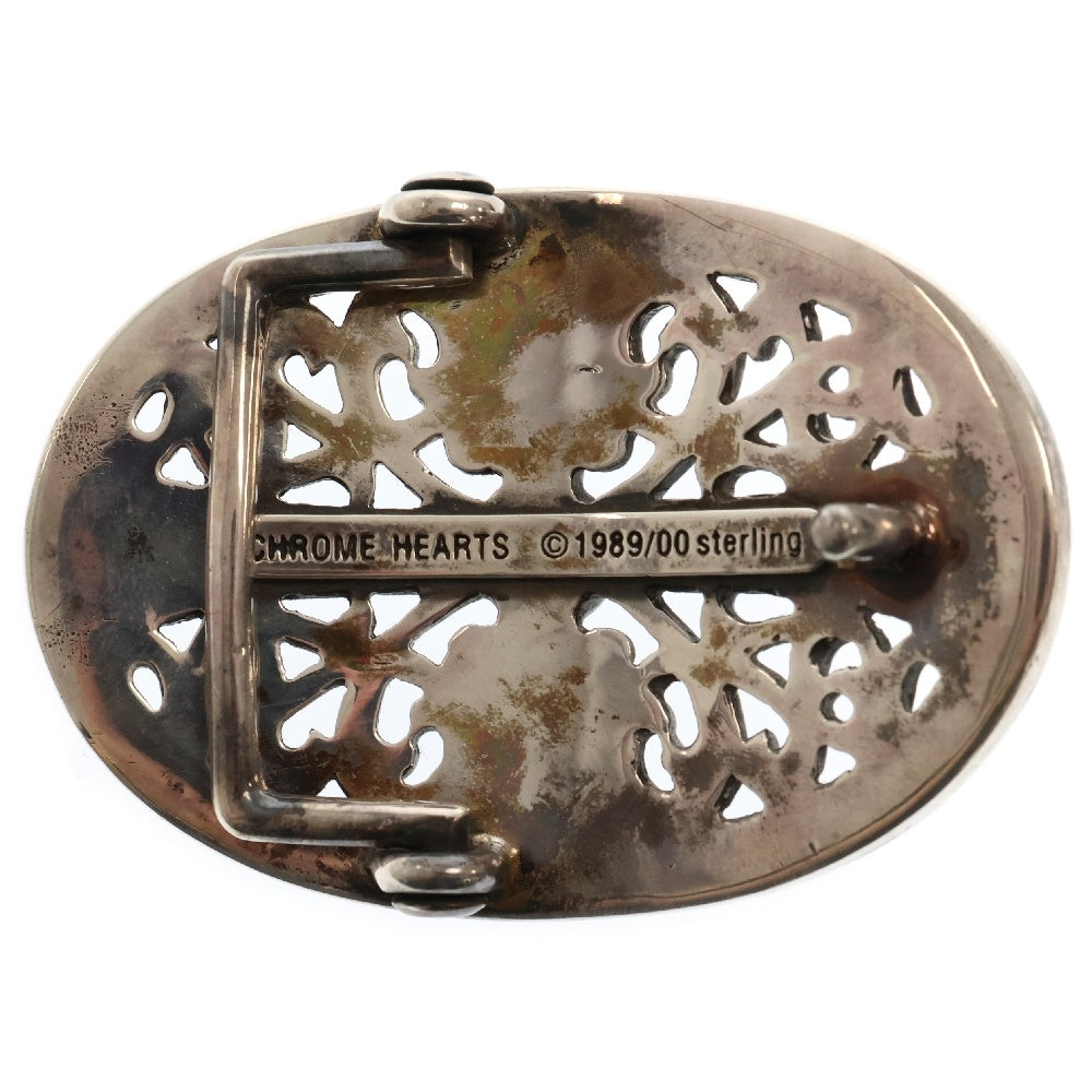 CHROME HEARTS(クロムハーツ) OVAL CROSS STRAP1.5クラシックオーバルクロスバックル レザーベルト シルバー BCA359