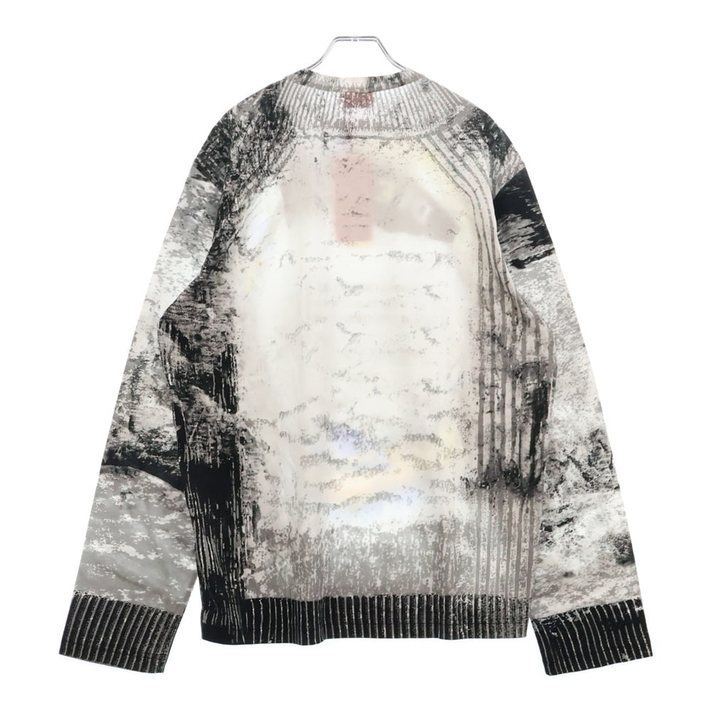 DIESEL(ディーゼル) 24AW T-CRANE-LS-S4 ロゴ 総柄 コットン クルーネック 長袖Tシャツ カットソー マルチ A16455