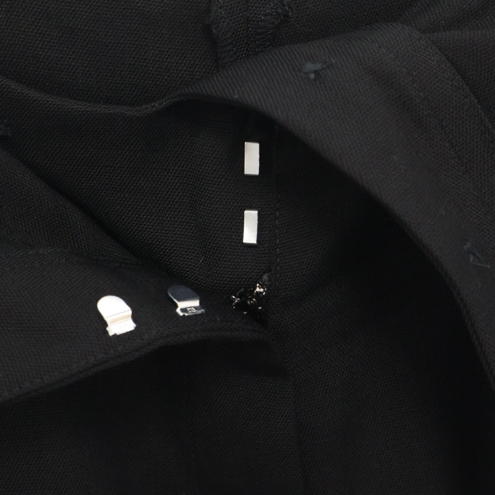 Acne Studios(アクネ ストゥディオズ) コットン センタープレス ワイドスラックスパンツ ブラック レディース FN-WN-TROU001227
