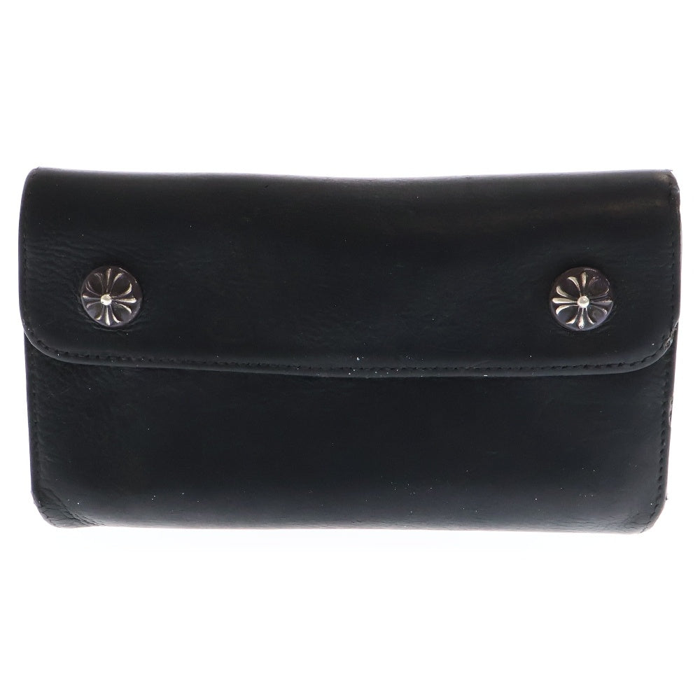 CHROME HEARTS(クロムハーツ) WAVE ウェーブ レザーウォレット 財布 ブラック BCA374