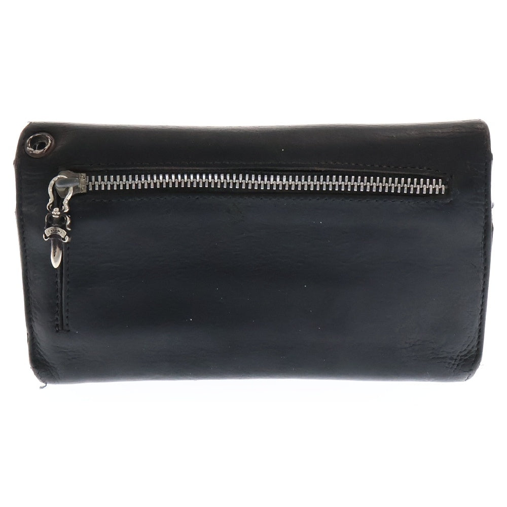 CHROME HEARTS(クロムハーツ) WAVE ウェーブ レザーウォレット 財布 ブラック BCA374