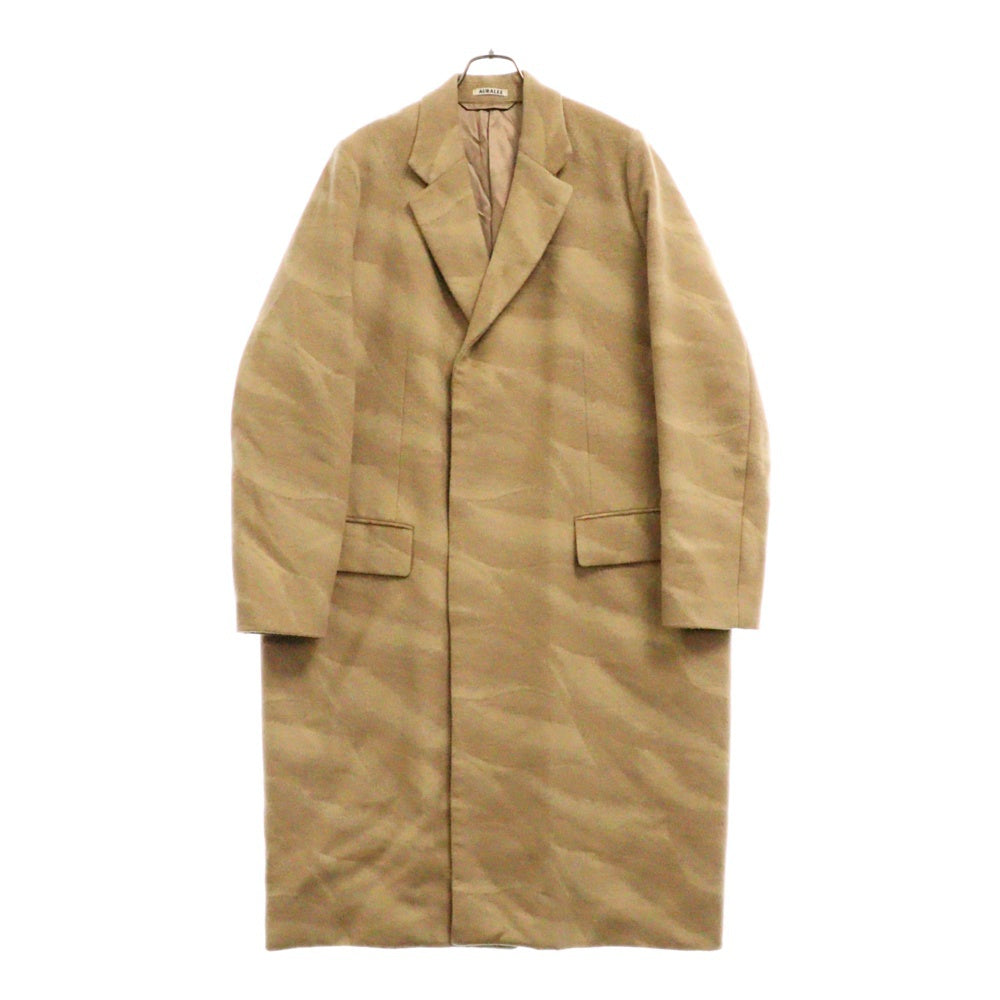 AURALEE(オーラリー) 21AW WOOL CASHMERE JACQUARD MELTON CHESTERFIELD COAT ウールカシミア チェスターコート ベージュ A21AC01JM