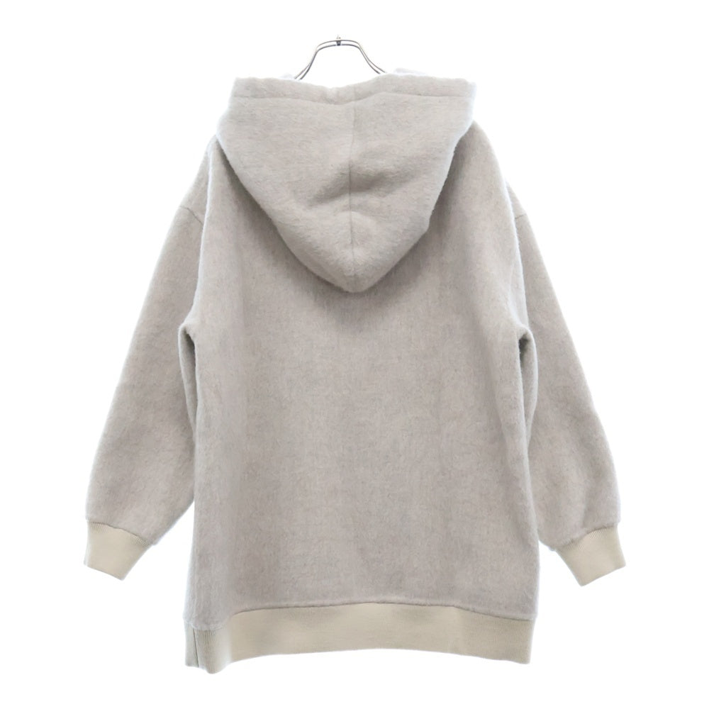 CELINE(セリーヌ) ラマ ウール モヘヤ ロング フーディー プルオーバーパーカー グレー レディース 2V58J582R