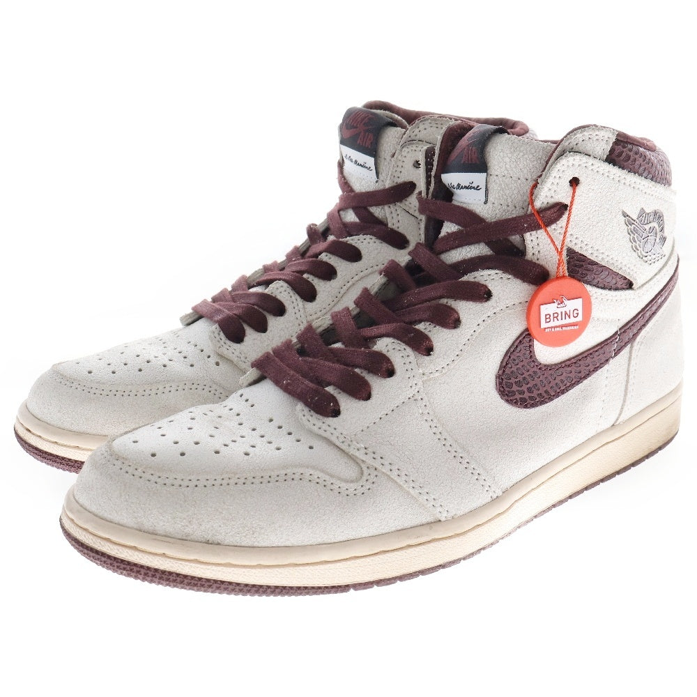 NIKE(ナイキ) ×A MA MANIERE AIR JORDAN1 RETRO HIGH OG SP アマ マニエール エアジョーダン1 セイルアンドバーガンディ ハイカットスニーカー US11/29cm DO7097-100