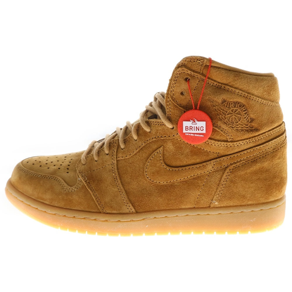 NIKE(ナイキ) AIR JORDAN 1 RETRO HIGH WHEAT エアジョーダン1 レトロ ウィート ハイカットスニーカー ブラウン US10/28cm 555088-710