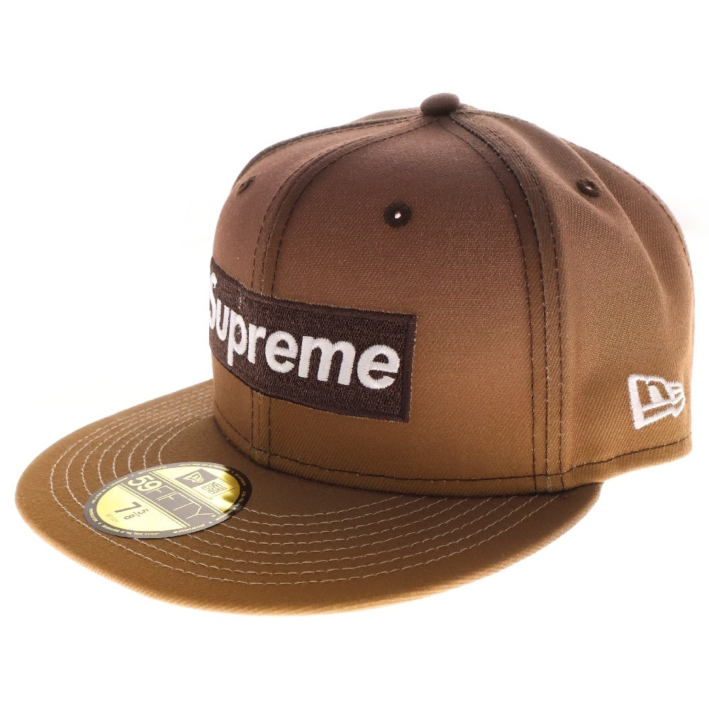 SUPREME(シュプリーム) 23SS ×NEW ERA Gradient Box Logo Cap ニューエラ グラディエント ボックスロゴ ベースボールキャップ 帽子 ブラウン