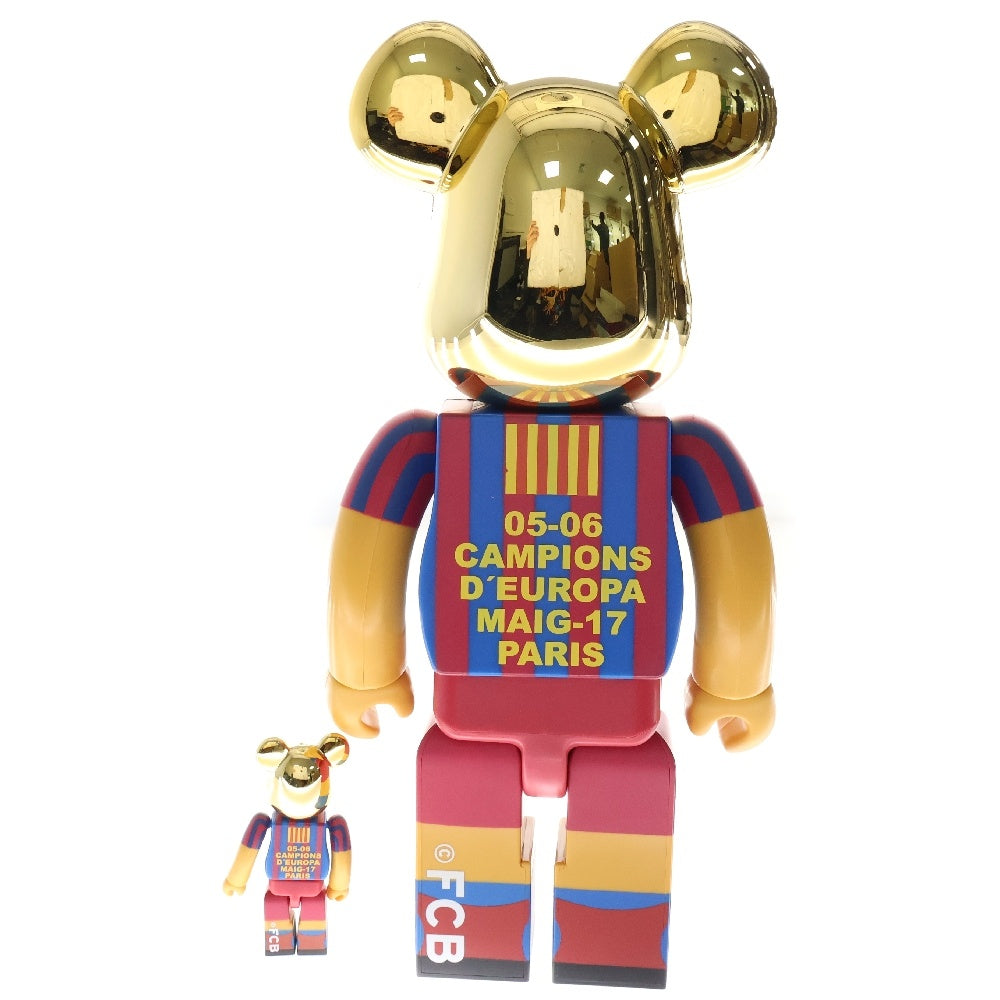 MEDICOM TOY(メディコムトイ) BE@RBRICK FCB FC BARCELONA 05-06 CHAMPION ver. 100%&400% ベアブリック エフシー バルセロナ チャンピオンバージョン 人形 フィギュア